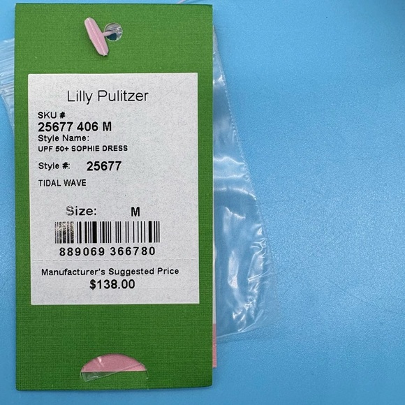 Lilly Pulitzer Sophie Women’s UPF 50+ Dress 3/4 Sleeve Tidal Wave Size Med. NWT - Picture 14 of 15